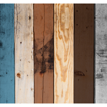 Papier peint salon planches de bois style vintage