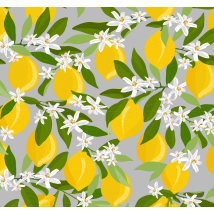 Papier peint cuisine citronnier