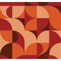 Papier peint vintage graphique imprimé rouge