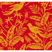 Papier peint oiseaux oiseaux rouges