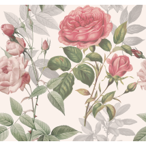 Papier peint pour tete de lit grandes roses