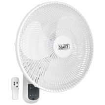 Sealey Sealey SWF16WR 16" 3-Speed Wall Fan with Remote Control