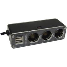 Streetwize Streetwize 12V Triple Accessory Plug with Twin USB