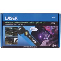 Laser Laser 8598 Aluminium Rechargeable Mini Pocket Light with UV