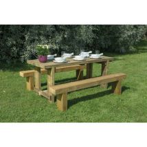 Forest Forest 1.8m Sleeper Bench and Refectory Table Set