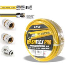 V-TUF V-TUF 25m 1/2" 10Bar WASHFLEX PRO Water Supply Hose & KCQ Coupling Kit