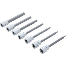 Machine Mart 7 Piece 3/8" Drive Extra Long Ball Hex Bit Socket Set