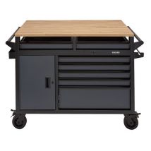 BUNKER BUNKER® 08251 14 Drawer 48" Multi-Functional Workbench Roller Tool Cabinet - Grey