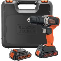 Black & Decker Black+Decker BCD003 18V Hammer Drill & 2 x 1.5Ah Batteries in Kit Box