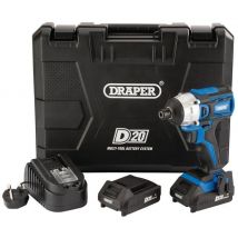 Draper D20 Draper D20 20V 1/4" Drive Brushless 180Nm Impact Driver with 2 x 2Ah Batteries & Charger