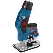 Bosch Professional 12V Bosch GKF 12V-8 Professional 6mm & 8mm Palm Router with 2 x 3Ah Batteries, Charger and L-Boxx
