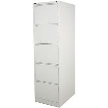 Steelco Steelco 5DFCM 5 Drawer Filing Cabinet (Light Grey)