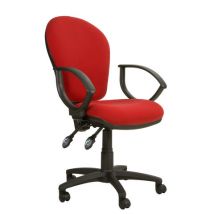 Ascot AS031 High Back Operator Chair with Arms - Red