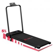 Walking Pad Kompaktes Laufband mit Geschwindigkeit 1–6 km/h, 5 % Manuelle Steigung, Mit Handlauf / Schwarz