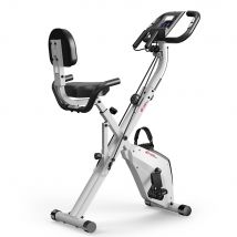 Heimtrainer, faltbarer Indoor Cycling Bike platzsparender faltbarer Heimtrainer (Neue Version), Weiß