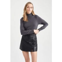 Damen Regular Fit Pullover mit Rollkragen