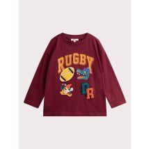 T-shirt bordeaux animation rugby pour garçon - 5 Ans - Du Pareil Au Même