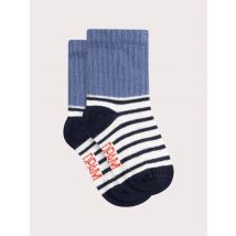 Chaussettes rayées bleues pour bébé garçon - 15/18 - Du Pareil Au Même