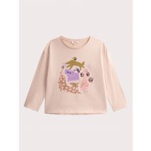 T-shirt nude manches longues animation chiens - 6 Ans - Du Pareil Au Même