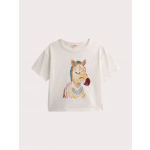 T-shirt écru avec animation brodée - 6 Ans - Du Pareil Au Même