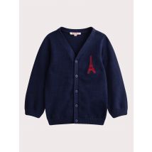Cardigan bleu marine détail broderie - 5 Ans - Du Pareil Au Même