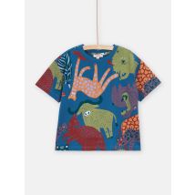T-shirt Bleu À Imprimé Jungle Pour Garçon - 3 ans - Du Pareil Au Même