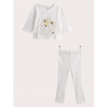 Ensemble naissance brassière cache-cœur et legging - 9M - Du Pareil Au Même