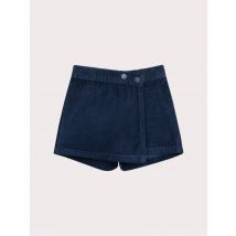 Jupe Short Bleu Foncé En Velours Grosses Côtes - 12 ans - Fille - Du Pareil Au Même