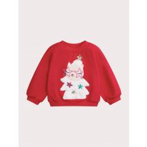 Sweat Rouge De Noël - 12 ans - Fille - Du Pareil Au Même