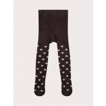 Collant Gris À Cœurs Lilas Pour - Fille - Du Pareil Au Même