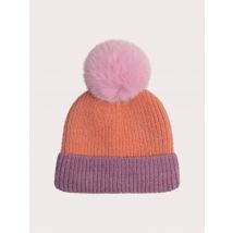 Bonnet bicolore à pompon pour fille - 10A/14A - Du Pareil Au Même