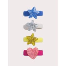 Lot De 4 Petits Élastiques Cœurs Et Étoiles Multicolores Pour - Fille - Du Pareil Au Même