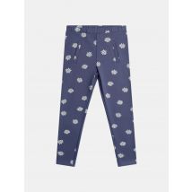 Pantalon Bleu Imprimé Fleurs Pour - Fille - Du Pareil Au Même