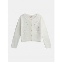 Cardigan Écru À Broderies Pour - Fille - Du Pareil Au Même