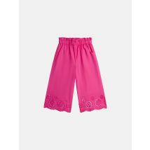 Pantalon Rose En Broderie Anglaise Pour - Fille - Du Pareil Au Même
