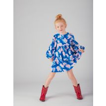 Robe Bleue Imprimé Floral Pour - Fille - Du Pareil Au Même