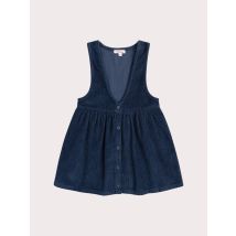 Abito Blu In Velours Con Ribattuto Grosso - 4 Anni - Du Pareil Au Même