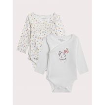 Set Di 2 Bodies Bianchi Stampati Con Coniglio - 1M - Du Pareil Au Même