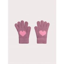 Guanti Viola In Misto Con Cuori Per Ragazze - 10 Anni/14 Anni - Du Pareil Au Même