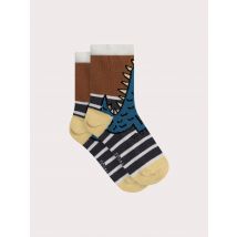 Calzini A Righe Con Motivo Dinosauro Per Ragazzi - 27/30 - Du Pareil Au Même