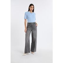 Etam - Wijde jeans van katoen - CLARA - 42 - Grey - femme