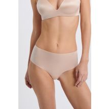 Szorty z satynowej mikrofibry- PURE GLOW - L - beige - Etam
