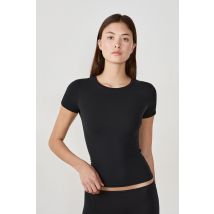 Koszulka z krótkim rękawem z mikrofibry- PURE SOFT - L - black - Etam