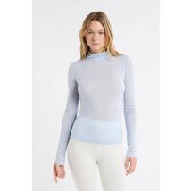 Koszulka termiczna z golfem z wełną - M - bleu moyen - Etam