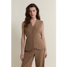 Chaqueta sin mangas con lazada - VENICE RAY - M - miel - Mujer - Etam