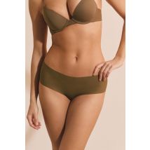 Szorty z mikrofibry- PURE FIT - XS - kaki - Etam