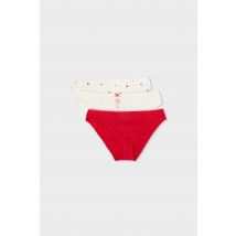 Set de 3 bragas de algodón - JOHNNIE - XS - red - Mujer - Etam