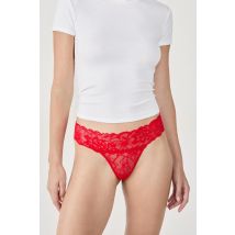 Koronkowe stringi - XS - red - Etam