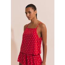 Top de pijama de lunares - YRIS - L - red - Mujer - Etam
