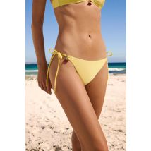 Braga de bikini satinada con lazada y charm - GELATO - 36 - yellow - Mujer - Etam